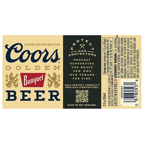 Coors Golden Banquet Protect Our Protectors by Adolph Coors Company, beer label