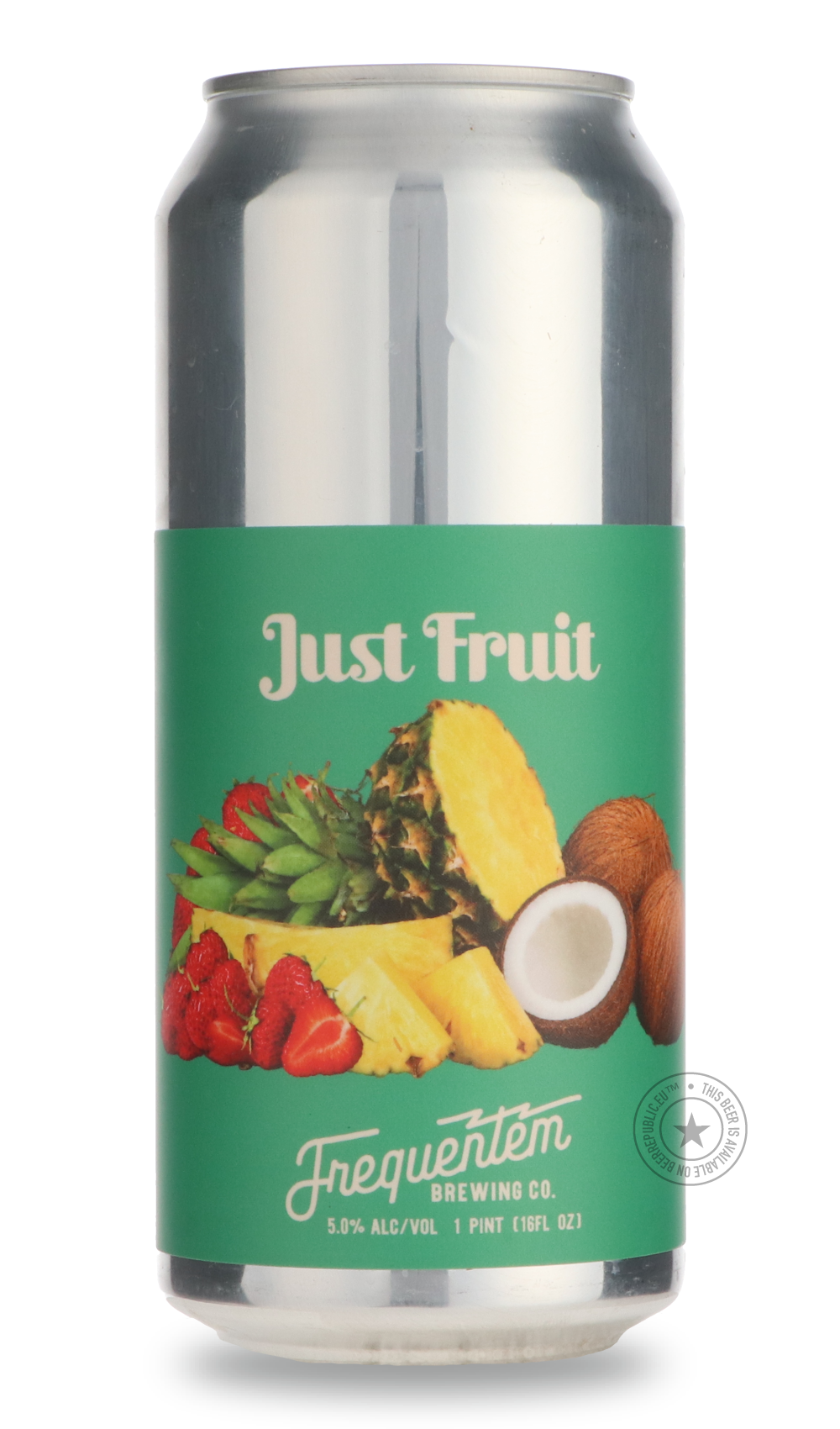Just Fruit (Strawberry, Pineapple, Coconut) by Frequentem Brewing Co., beer label