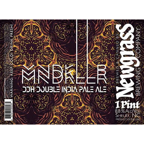 Newgrass Mindkiller DDH DIPA by Newgrass Brewing Company, beer label