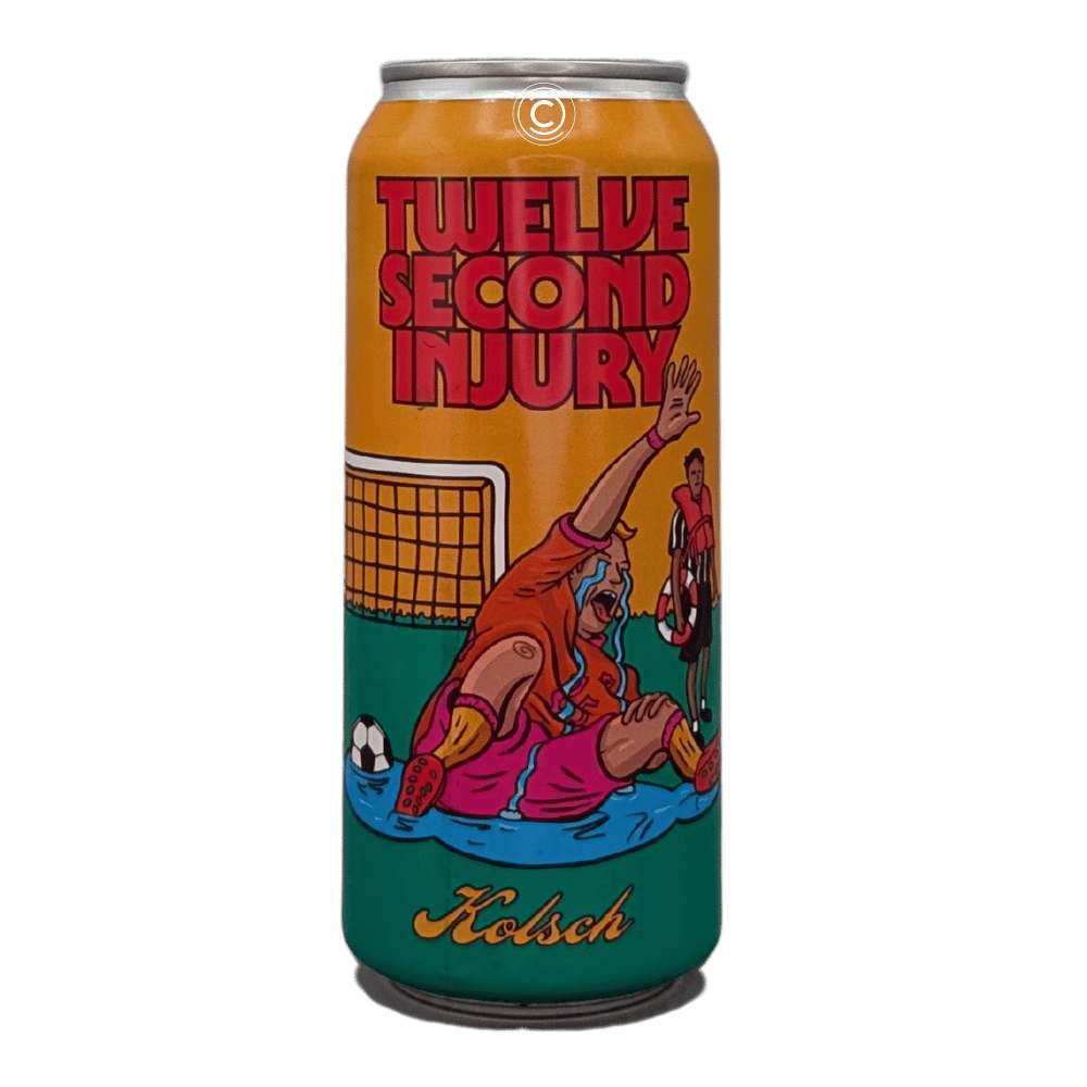 Twelve Second Injury Kolsch by Refined Fool Brewing Company, beer label