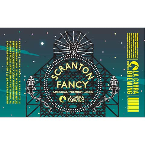La Cabra Scranton Fancy Lager by La Cabra Brewing, beer label