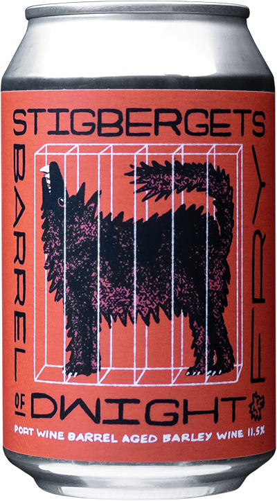 Barrel of Dwight Fry by Stigbergets Bryggeri, beer label
