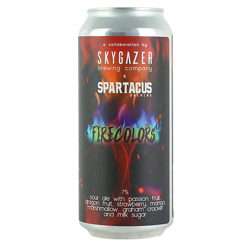 Skygazer/Spartacus Firecolors Sour Ale by SKYGAZER Brewing Co, beer label