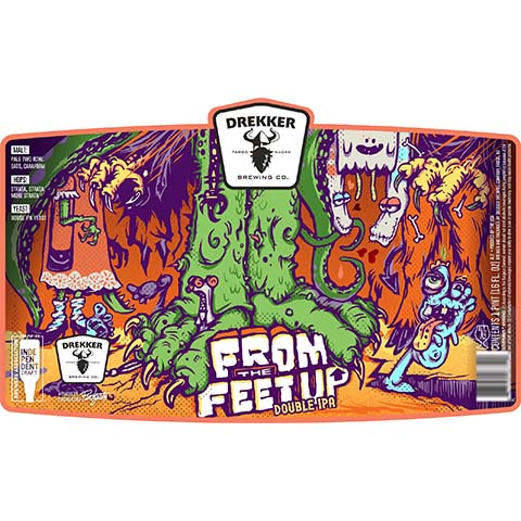 Drekker From The Feet Up DIPA by Drekker Brewing Company, beer label
