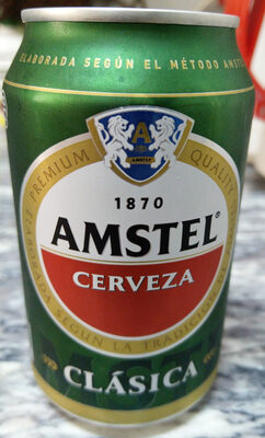 Cerveza Clásica Amstel by Amstel Brewery, beer label