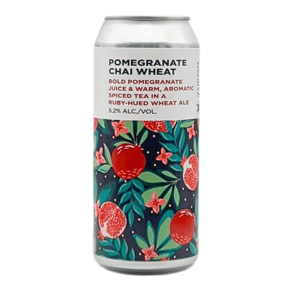 Pomegranate Chai Wheat by Yukon Brewing, beer label