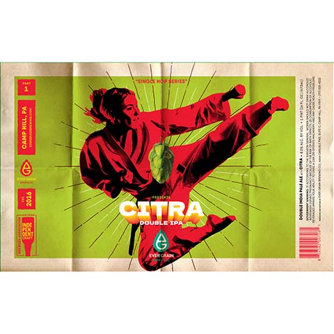 Ever Grain Citra DIPA by Ever Grain Brewing Co, beer label