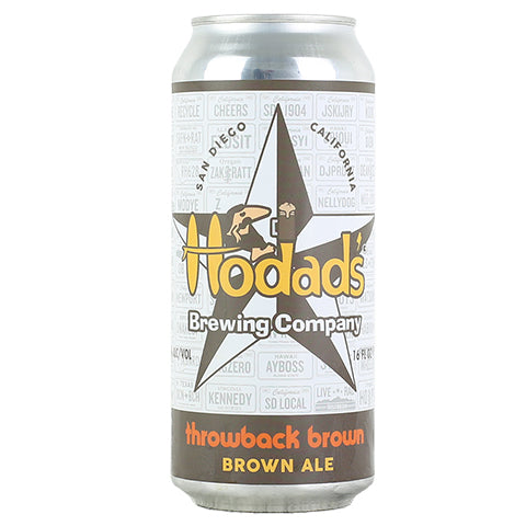 Hodad's Throwback Brown by Hodad’s Brewing Company, beer label