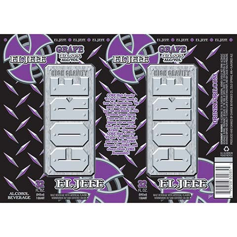Charge Grape High Gravity Core Eljefe by Charge Beverage Co., beer label