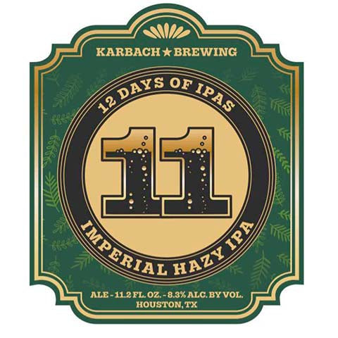 Karbach 11 Imperial Hazy IPA by Karbach Brewing Co, beer label