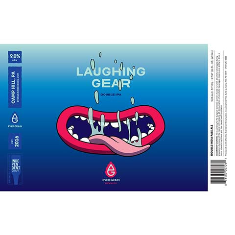 Ever Grain laughing Gear DIPA by Ever Grain Brewing Co, beer label