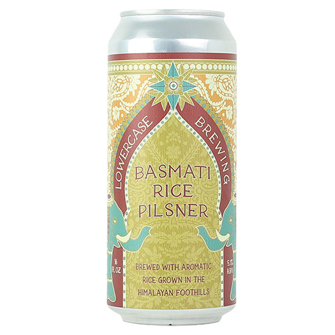 Lowercase Basmati Rice Pilsner by Lowercase Brewing, beer label