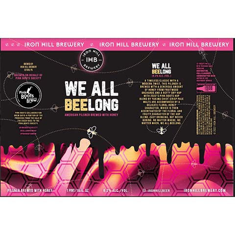 Iron Hill We All Beelong American Pilsner by Iron Hill Brewery, beer label