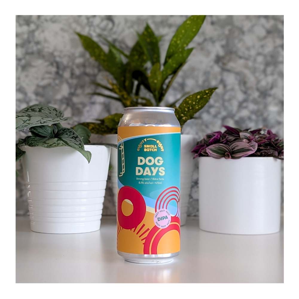 Dog Days Hazy Double IPA by Eighty Eight Brewing Co., beer label