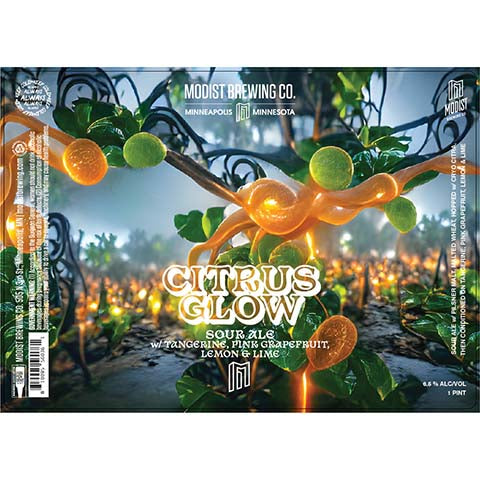 Modist Brewing Citrus Glow Sour Ale by Modist Brewing Company, beer label
