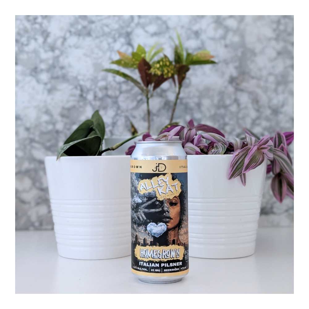 Homegrown Italian Pilsner by Alley Kat Brewing Company, beer label