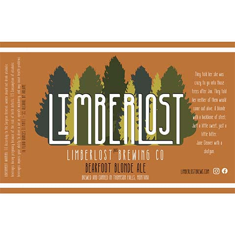 Limberlost Bearfoot Blonde Ale by Limberlost Brewing Co., beer label