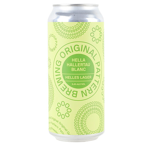 Original Pattern Hella Hallertau Blanc Helles Lager by Original Pattern Brewing Company, beer label