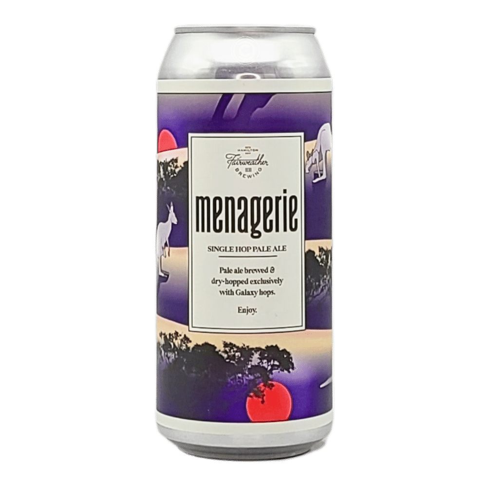 Menagerie (Galaxy) Pale Ale by Fairweather Brewing, beer label
