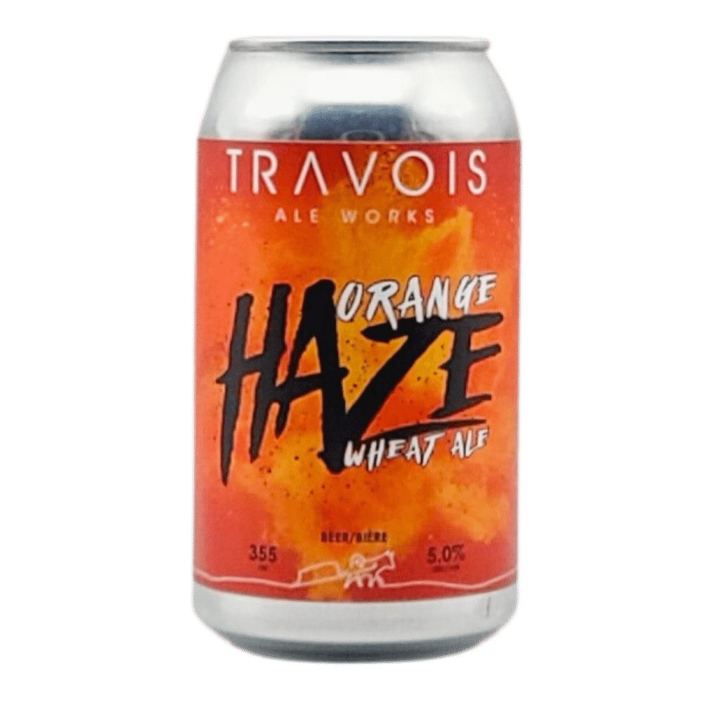 Orange Haze Blonde ALe by Travois Ale Works, beer label