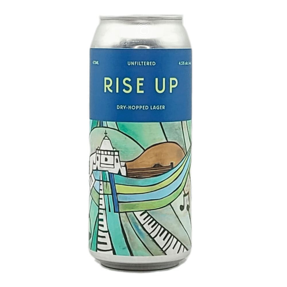 x Batch Brewing Company Rise Up Dry-Hopped Lager by Dageraad Brewing, beer label