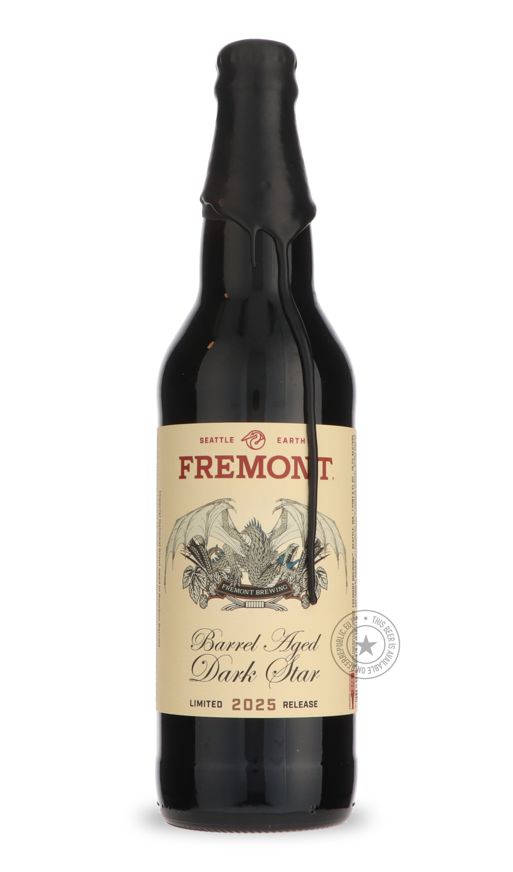 Bourbon Barrel Aged Dark Star 2025 by Fremont Brewing Co, beer label