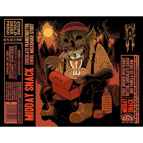 Abomination Midday Snack Stout by Abomination Brewing Company, beer label