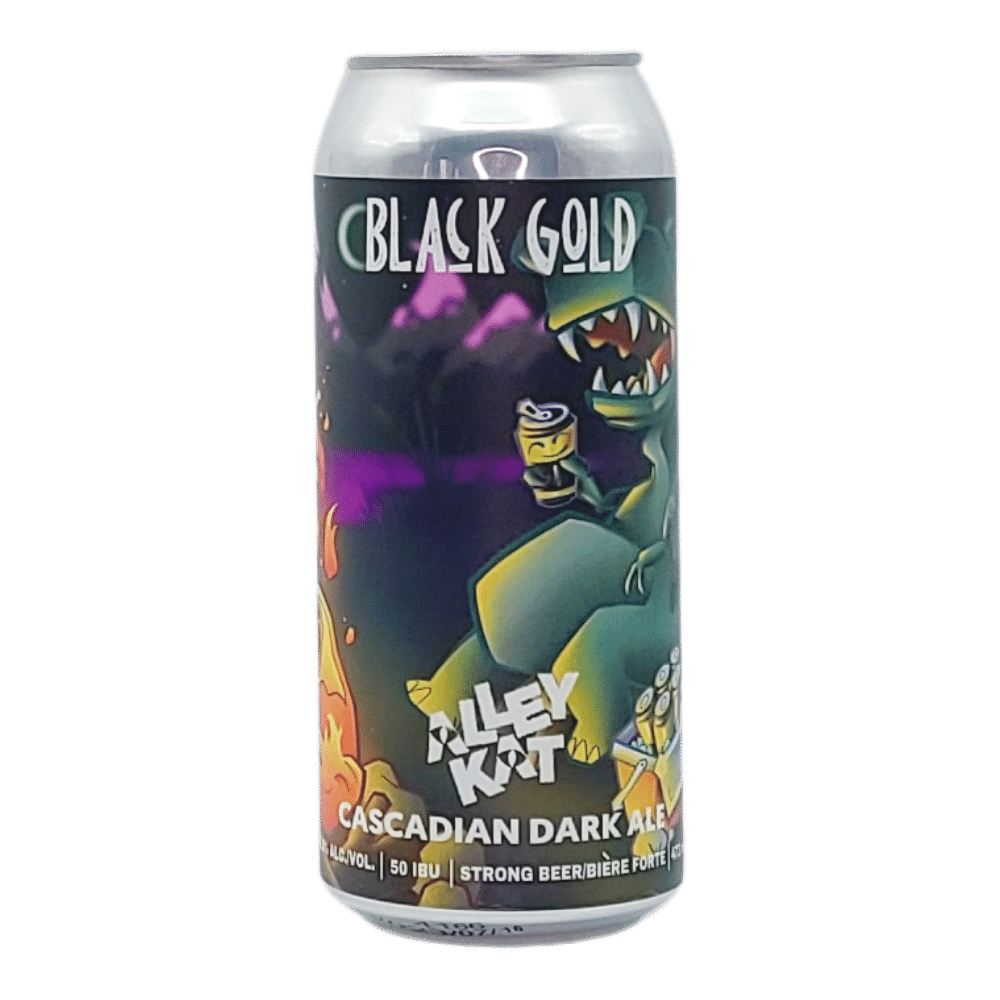Black Gold Black IPA by Alley Kat Brewing Company, beer label