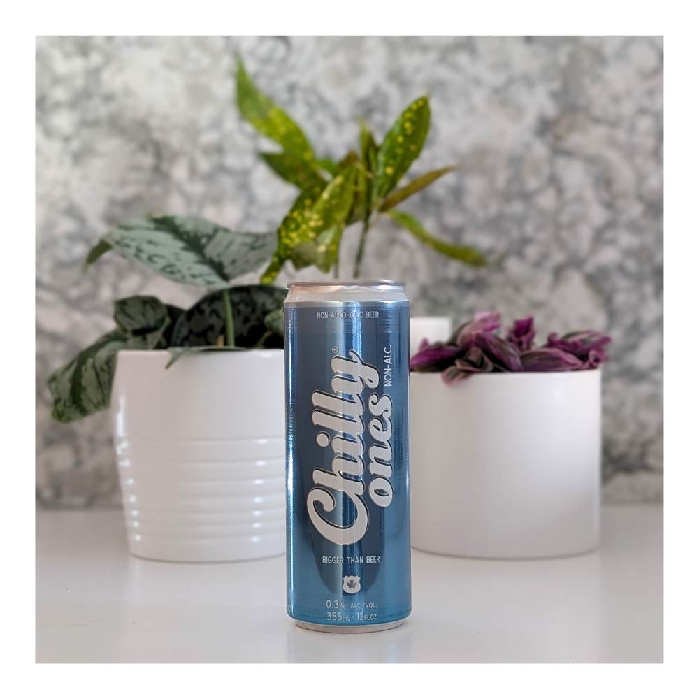 Crushable Lager Non-Alcoholic by Chilly Ones Beer, beer label