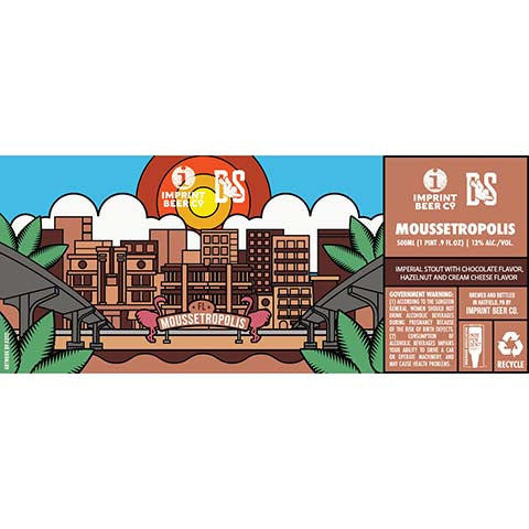 Imprint Beer Moussetropolis Imperial Stout by Imprint Beer Company, beer label