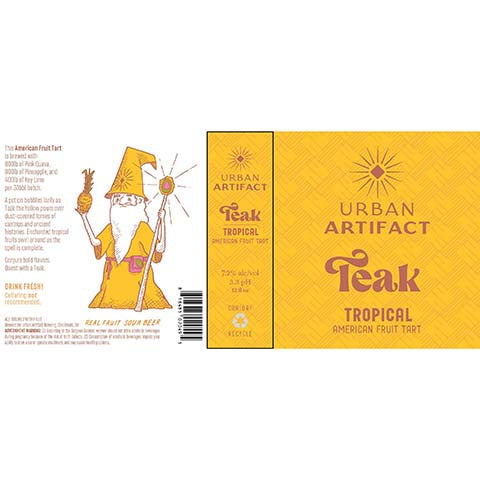 Urban Artifact Teak American Fruit Tart Ale by Urban Artifact, beer label