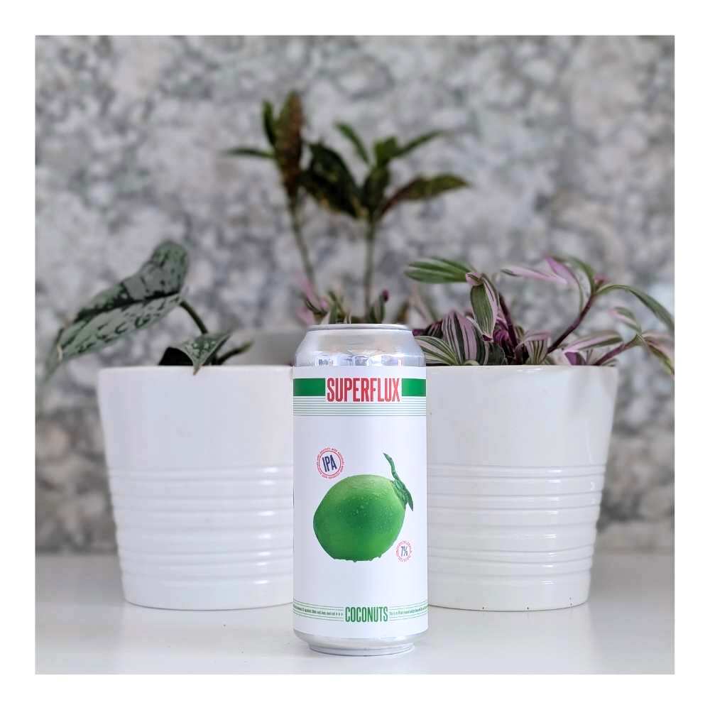 Coconuts Hazy IPA by Superflux Beer Company, beer label