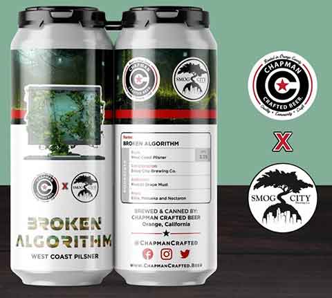 Chapman Broken Algorithm Pilsner by Chapman Crafted Beer, beer label
