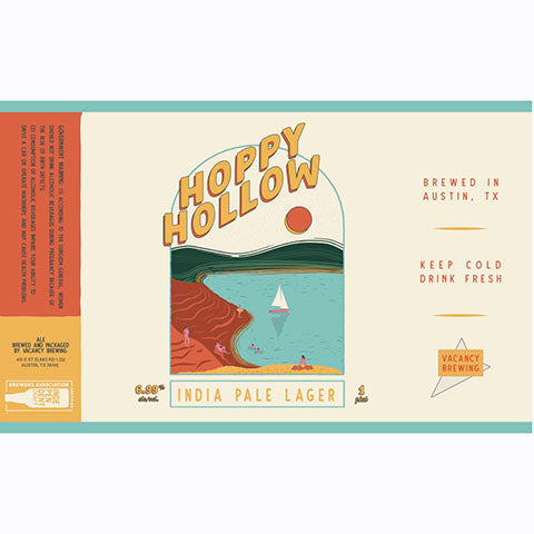 Vacancy Hoppy Hollow India Pale Lager by Vacancy Brewing, beer label