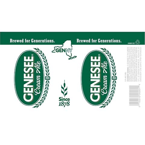 Genesee Cream Ale by Genesee Brewing Co., beer label