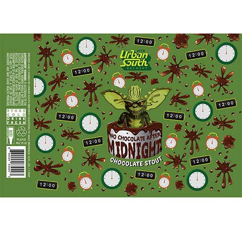 Urban South No Chocolate After Midnight Chocolate Stout by Urban South Brewery, beer label