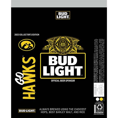 Bud Light Go Hawks by Anheuser-Busch, beer label