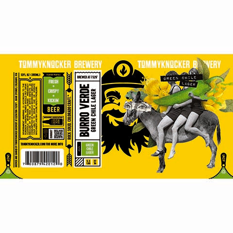 Tommyknocker Burro Verde Green Chile Lager by Tommyknocker, beer label