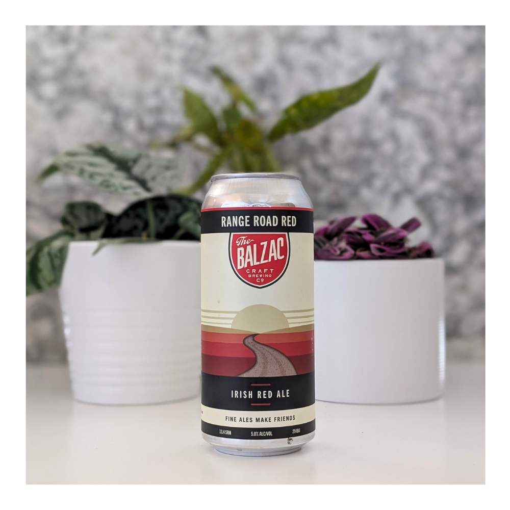 The Balzac Craft Brewing Co. Range Road Irish Red Ale by Balzac Craft Brewing Company, beer label