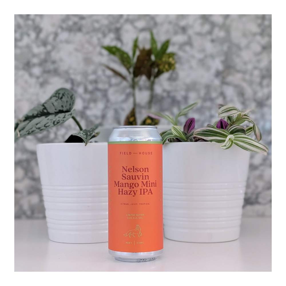 Nelson Sauvin Mango Mini Hazy IPA by Field House Brewing Co., beer label