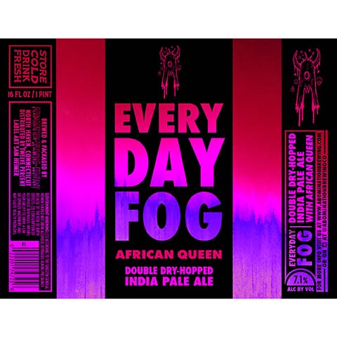 Abomination Everyday Fog African Queen DDH IPA by Abomination Brewing Company, beer label