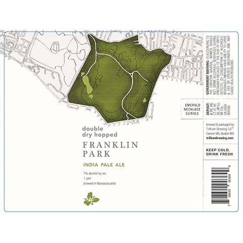 Trillium DDH Franklin Park IPA by Trillium Brewing, beer label