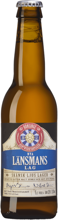 Hönsinge Nya Länsmans Lag by Hönsinge Hantwerksbryggeri, beer label