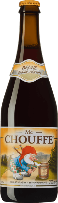 Mc Chouffe Brune by Brasserie d'Achouffe, beer label