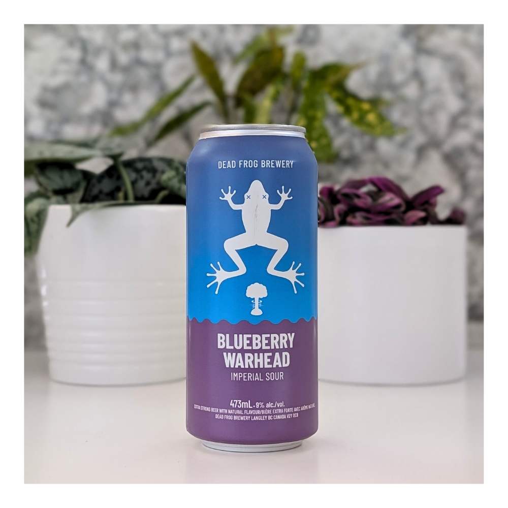Blueberry Warhead Imperial Blueberry Sour by Dead Frog Brewery, beer label