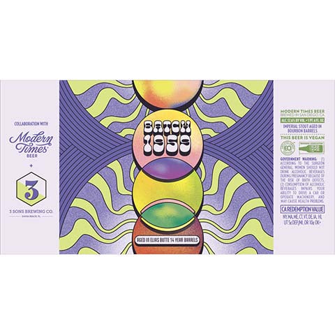 Modern Times Batch 1959 Imperial Stout by Modern Times Beer, beer label