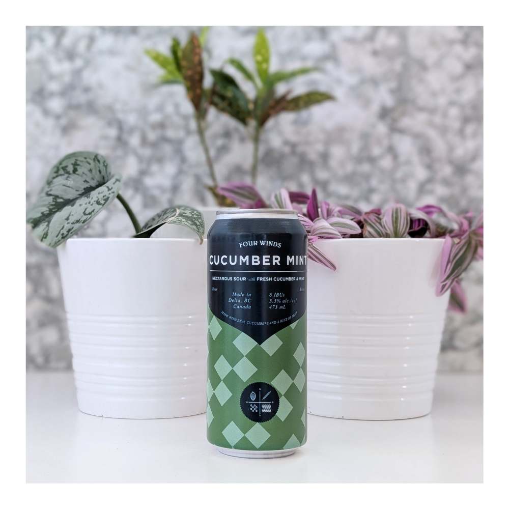 Co. Cucumber Mint Nectarous Sour by Four Winds Brewing, beer label
