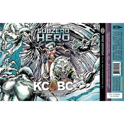 Kings County Brewers Collective Subzero Hero Cold IPA by Kings County Brewers Collective, beer label