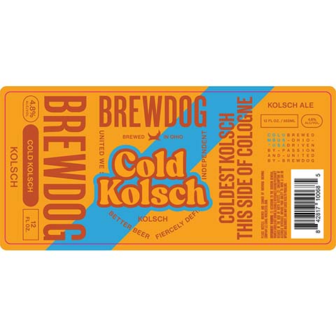 Brewdog Cold Kolsch by BrewDog, beer label