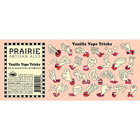 Prairie Vanilla Vape Tricks Sour Ale by Prairie Artisan Ales, beer label